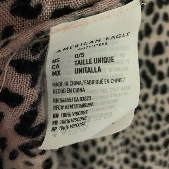 AMERICAN EAGLE Animal Print Fringe Open Front Duster Kimono One Size - Picture 10 of 10